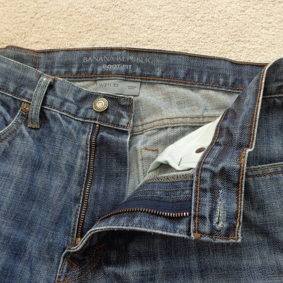 Banana Republic Men's Boot Fit Denim‎ Dark Wash Jeans Size W31 L32 - Picture 9 of 10
